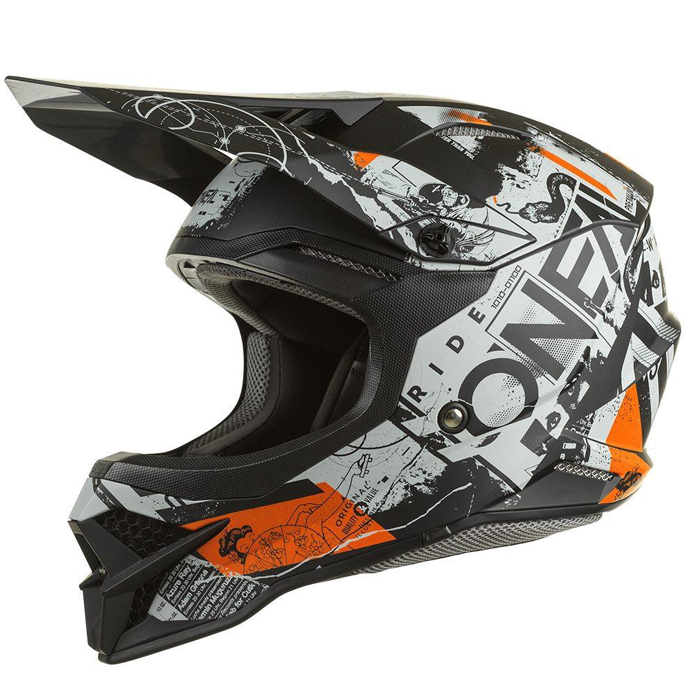 ONEAL 3SRS Scarz V.22 MX Helm schwarz grau orange