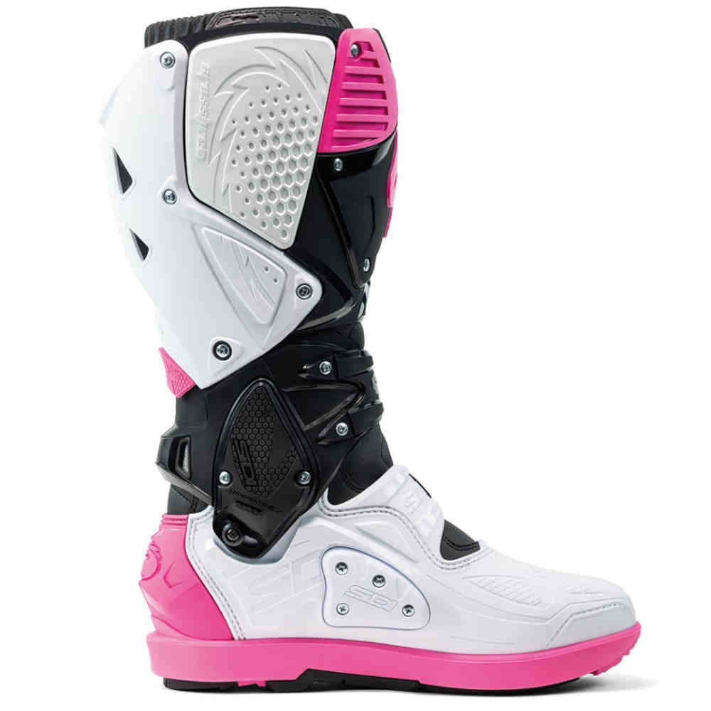 SIDI Crossfire 3 SRS Motocross Stiefel schwarz weiss pink SIDI Crossfire 3 SRS Motocross Stiefel schwarz weiss pink