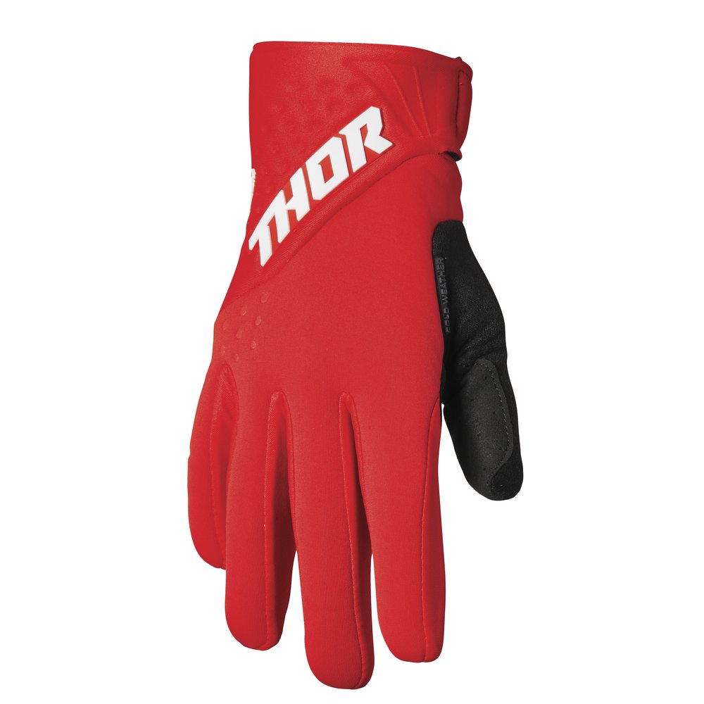 THOR Spectrum Cold Motocross Handschuhe rot weiss