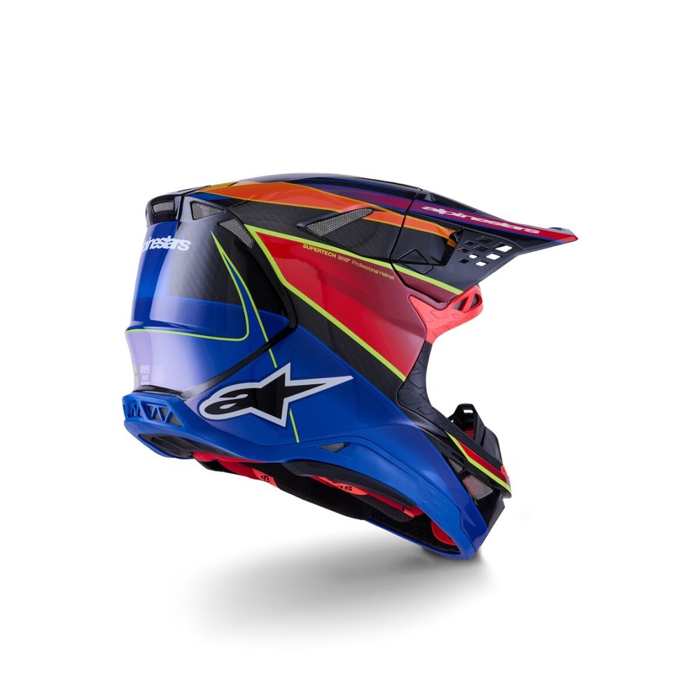ALPINESTARS Supertech M10 Era Motocross Helm blau/rot/gelb