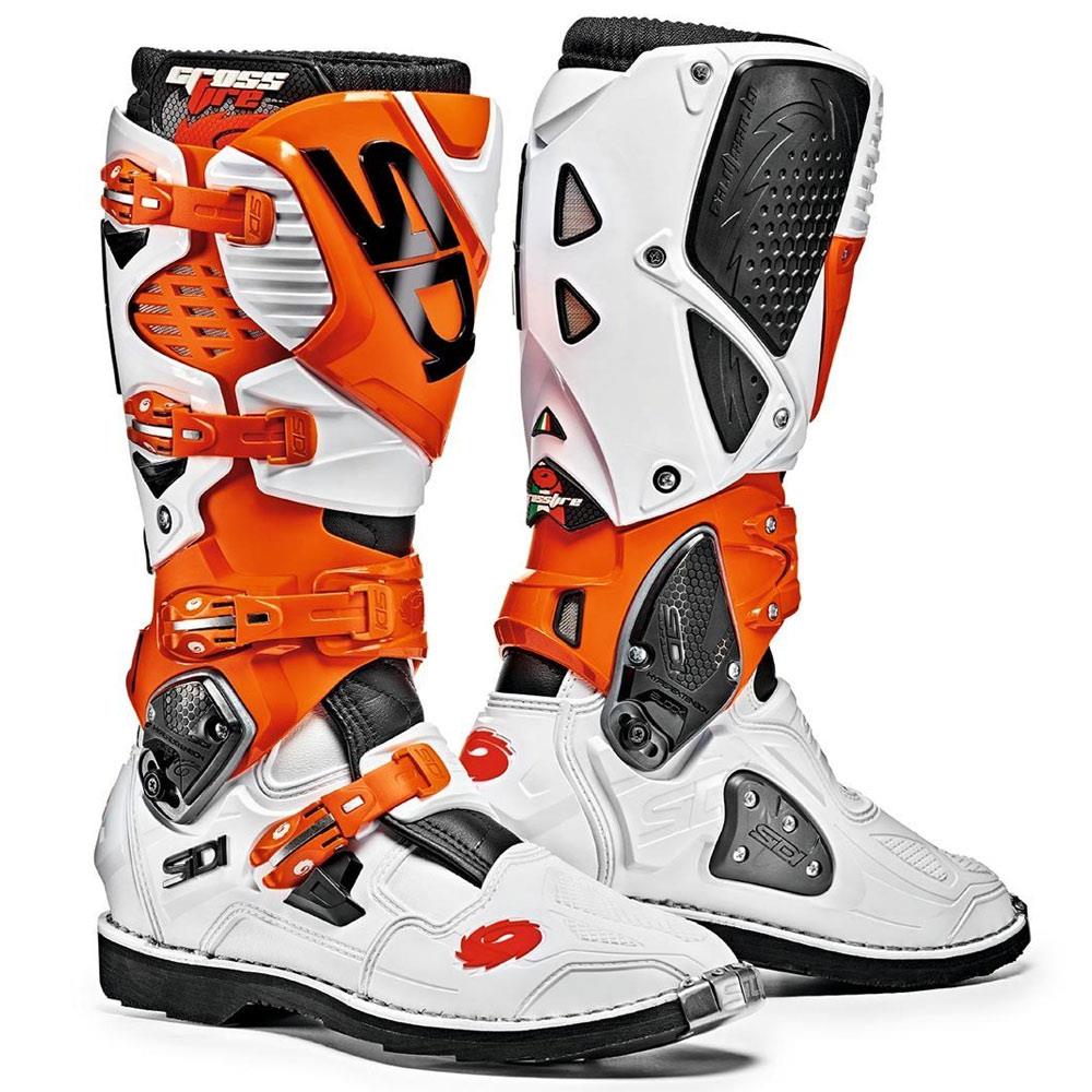 SIDI Crossfire 3 Motocross Stiefel weiss orange