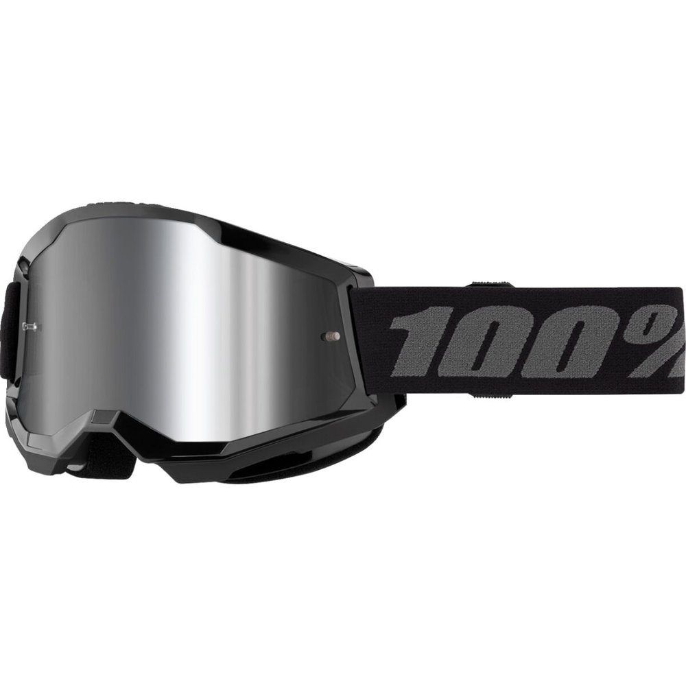 100% Strata 2 schwarz Brille silber verspiegelt