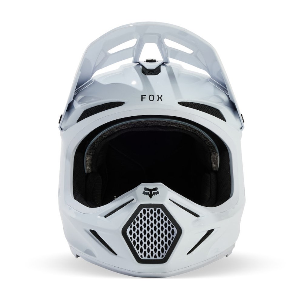 FOX V3 RS CARBON SOLID Motocross Helm Weiss