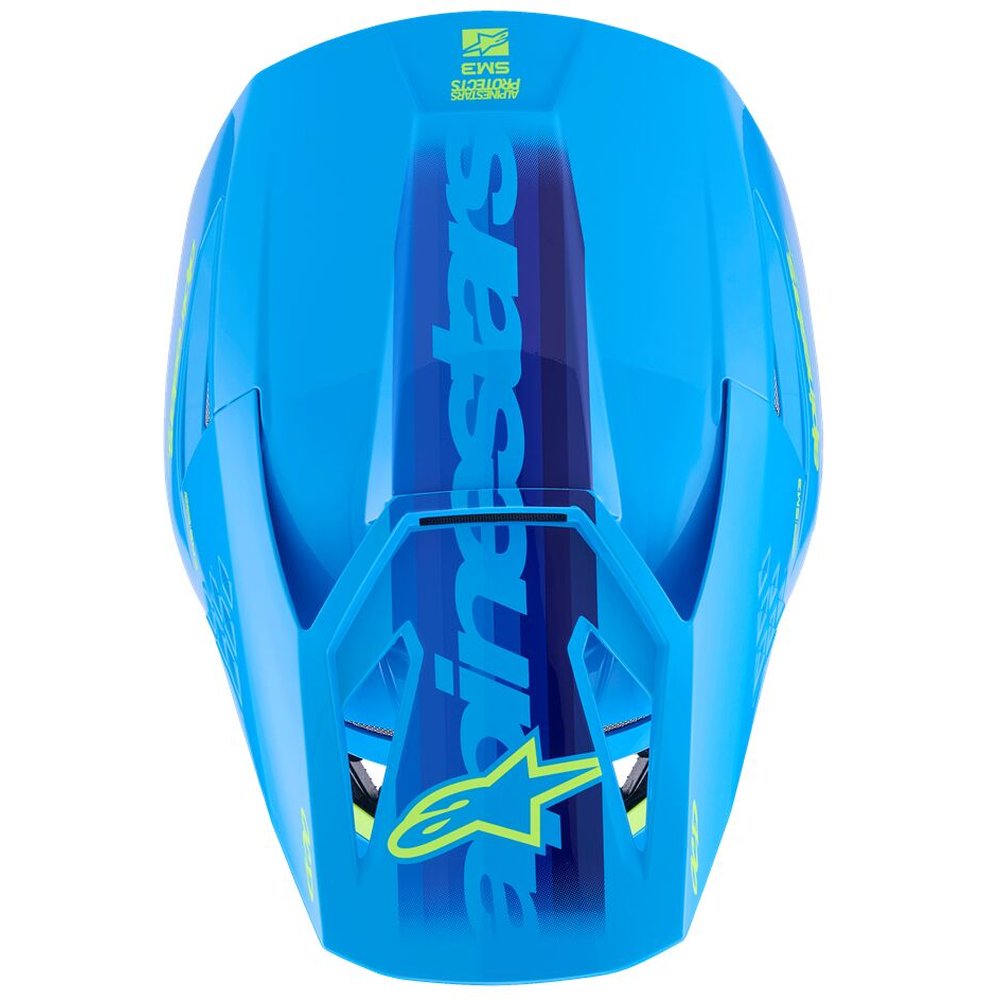 ALPINESTARS Supertech M3 Force Motocross Helm cyan blau