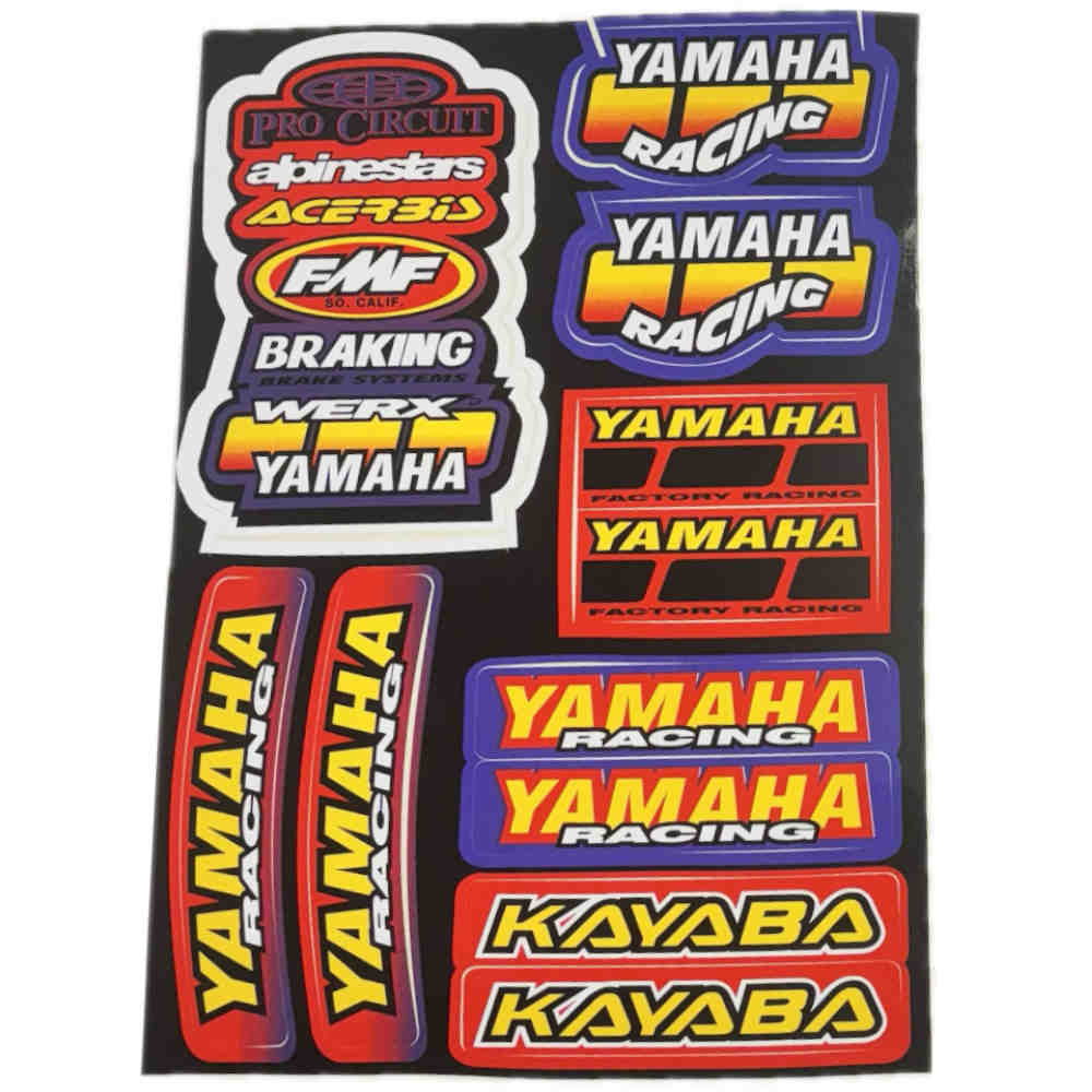 WERX TS004 Pro Circuit Alpinestars Acerbis FMF Yamaha Decals Moto Aufkleber-Set WERX TS004 Pro Circuit Alpinestars Acerbis FMF Yamaha Decals Moto Aufkleber-Set