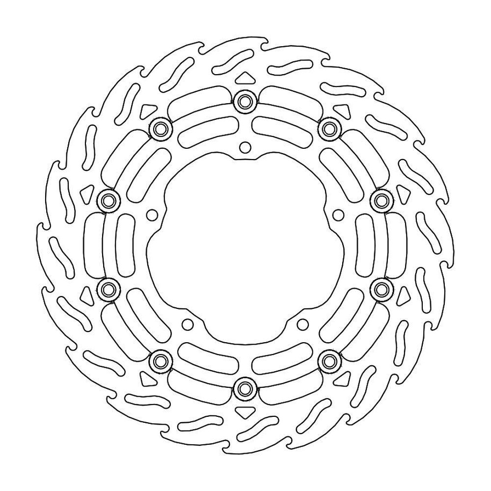 MOTO-MASTER Bremsscheibe Flame vorne links schwarz MOTO-MASTER Bremsscheibe Flame vorne links schwarz