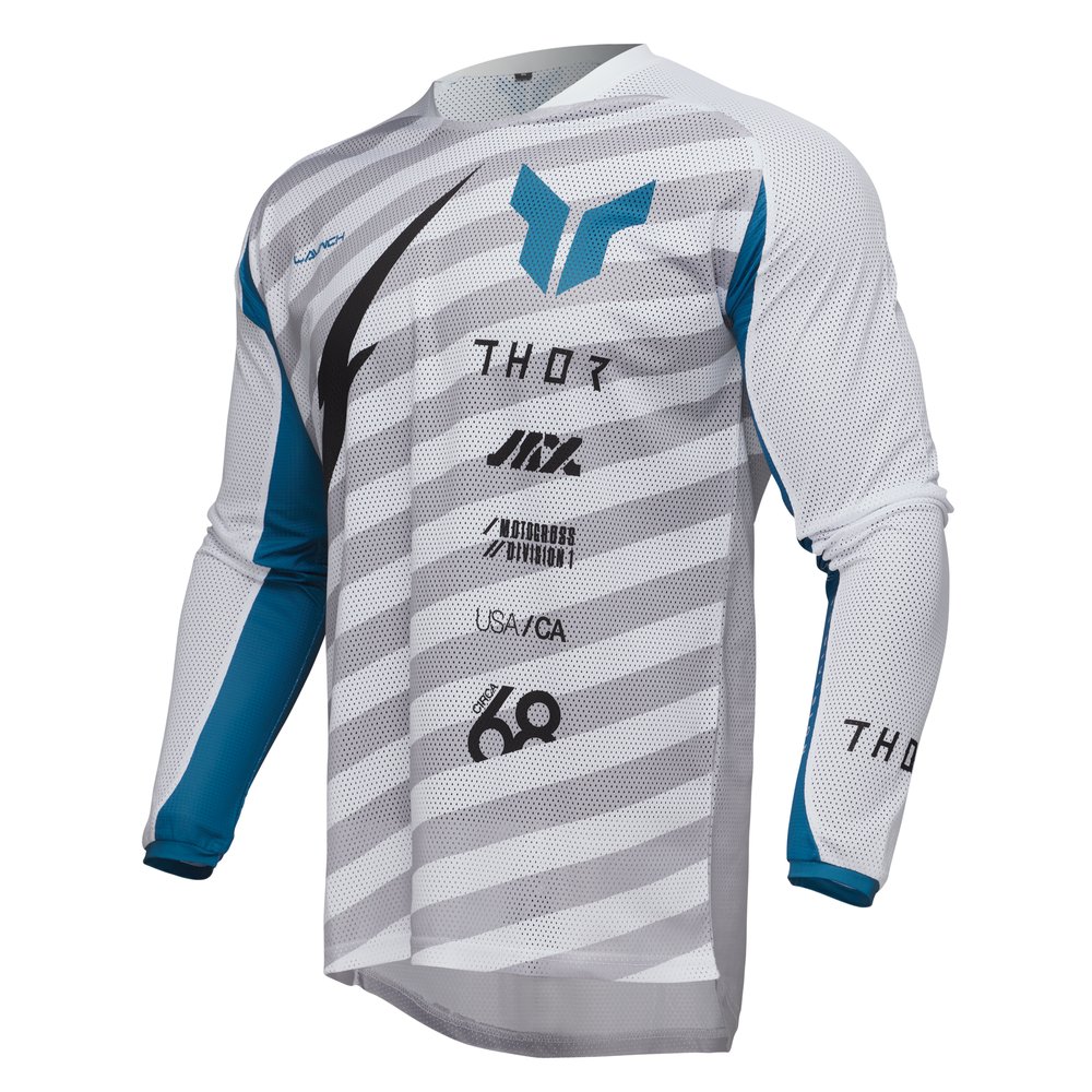 THOR Launchmode Raid Jersey weiss grau