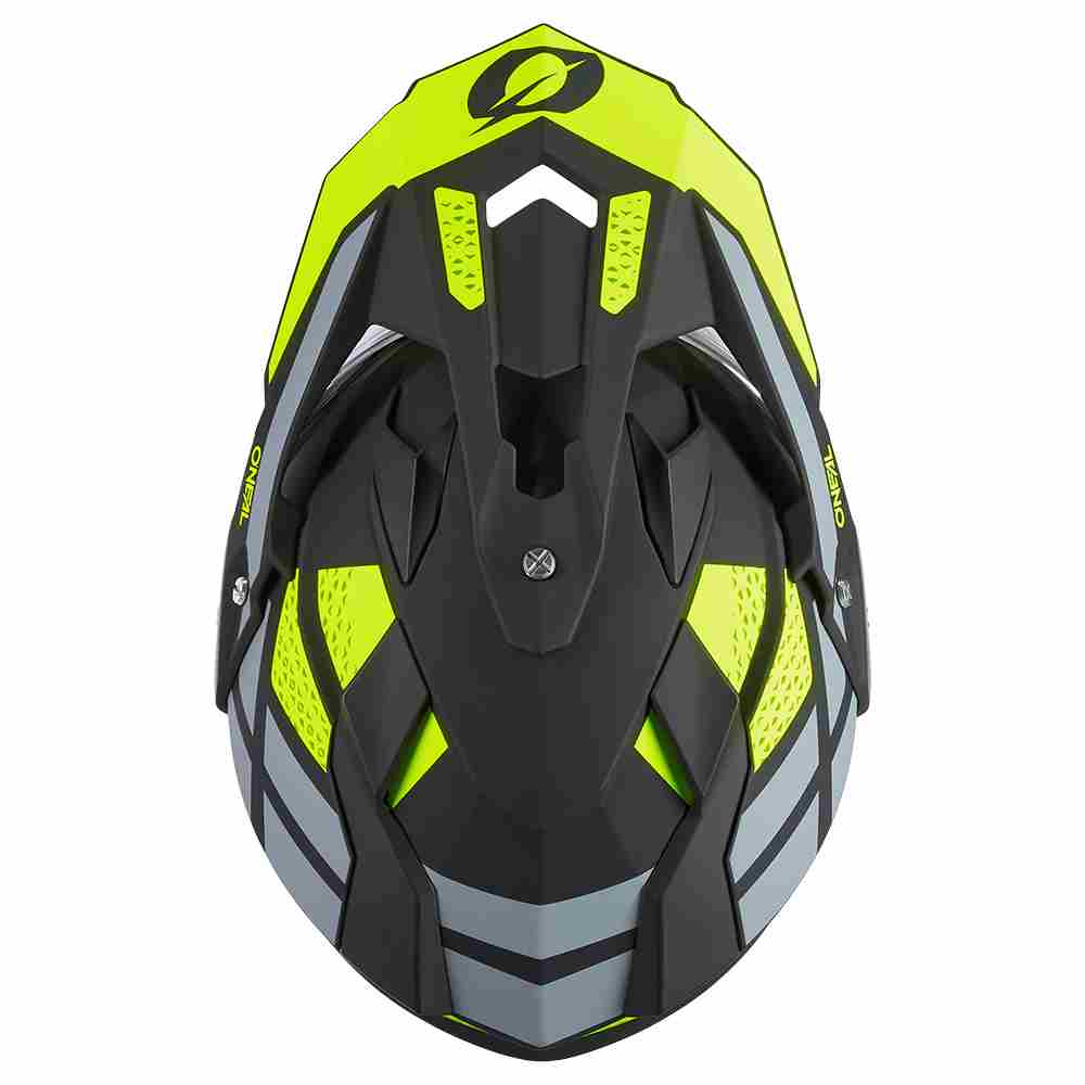 ONEAL Sierra R Enduro Motorrad Helm neon gelb schwarz grau