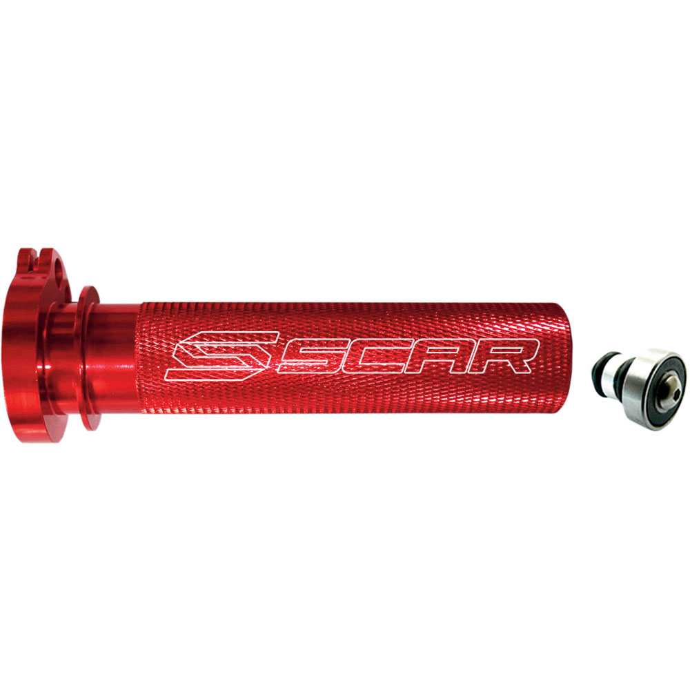 SCAR Aluminium Motocross Gasgriffhülse mit Lager rot