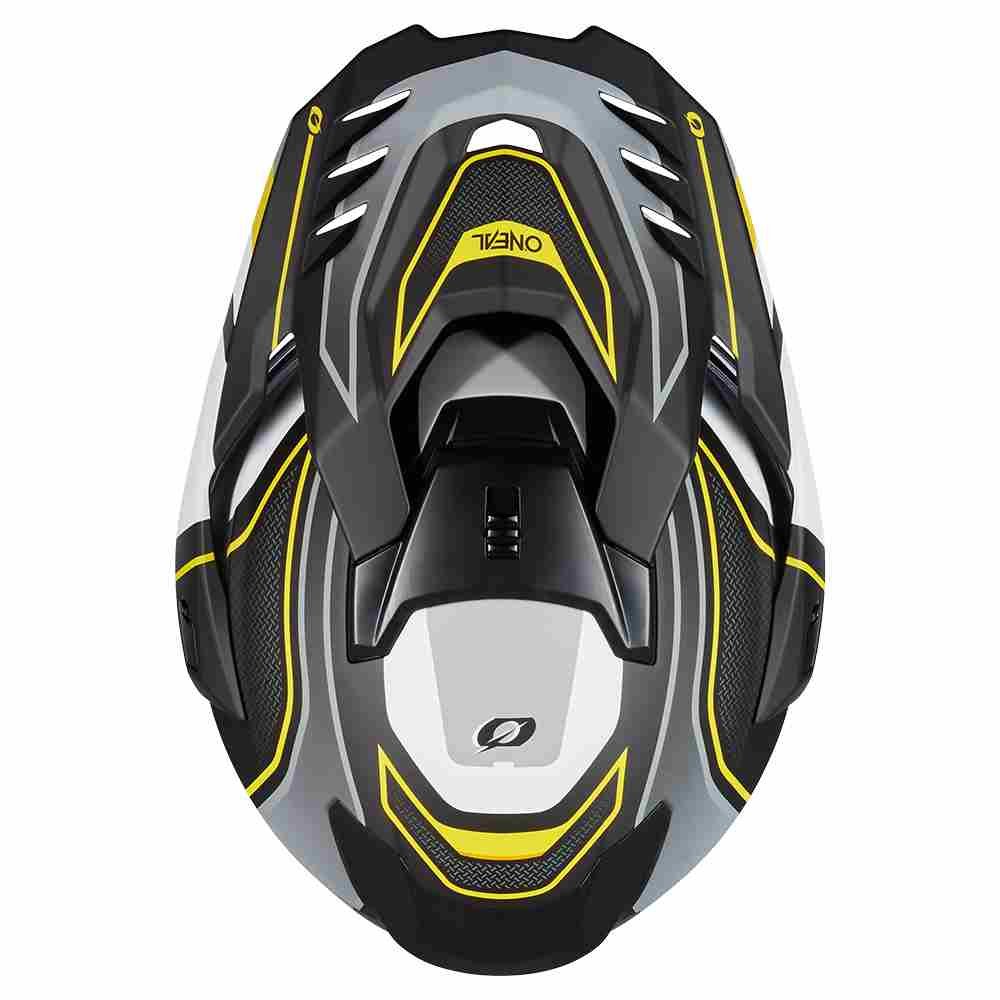 ONEAL D-SRS Square Enduro Motorrad Helm schwarz grau neon gelb