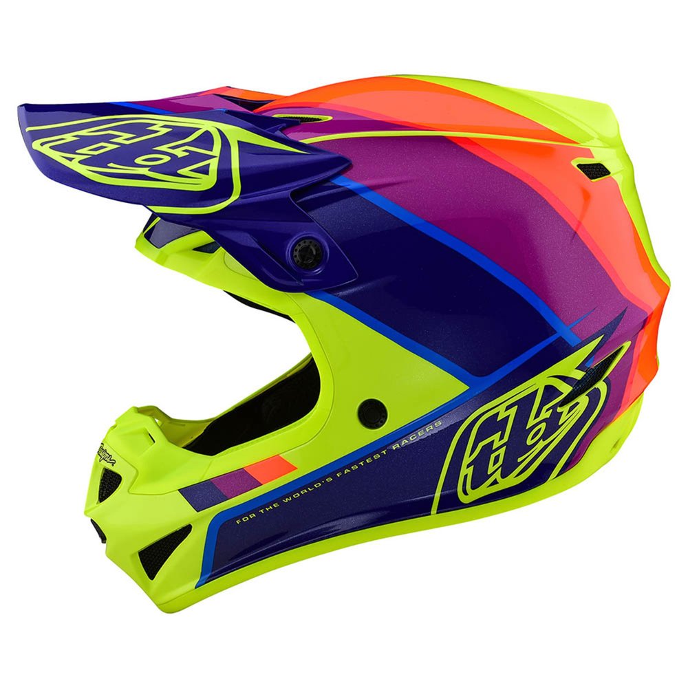 TROY LEE DESIGNS SE4 Beta Motocross Helm gelb violett