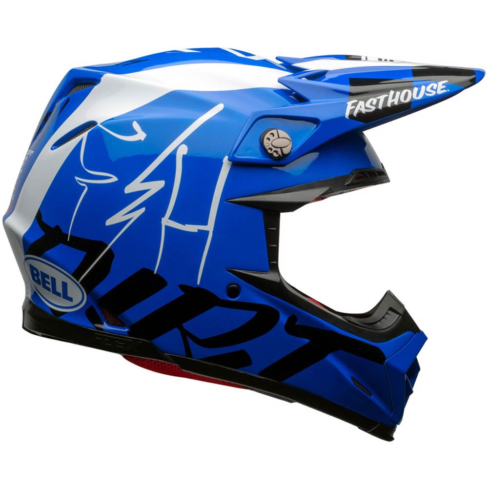BELL Moto-9 Flex Fasthouse DID 20 Motocross Helm blau weiss