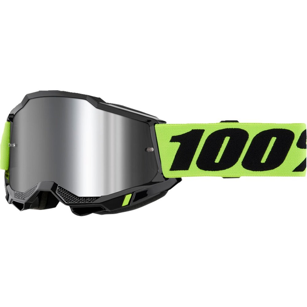 100% Accuri 2 Brille neon gelb silber verspiegelt 100% Accuri 2 Brille neon gelb silber verspiegelt