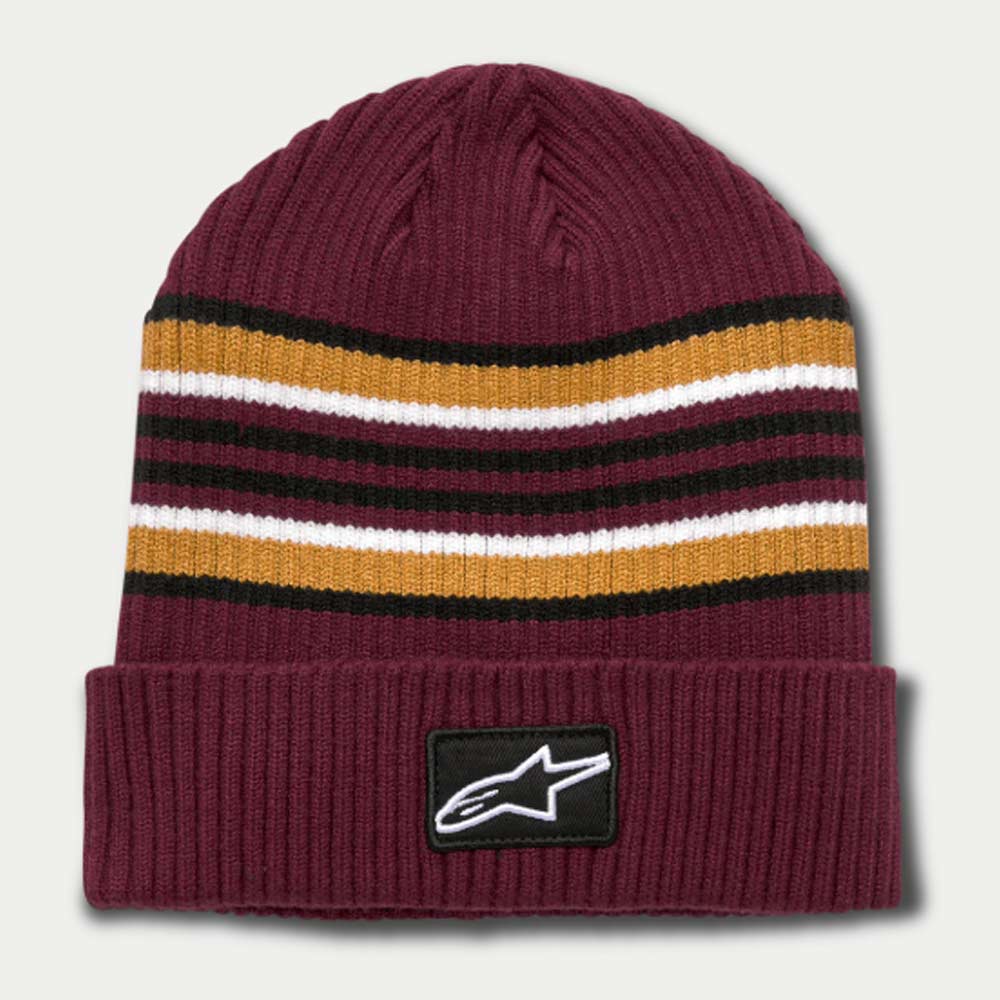 ALPINESTARS Beanie Mütze Cuff Bolted schwarz weiss Kastanienbraun ALPINESTARS Beanie Mütze Cuff Bolted schwarz weiss Kastanienbraun