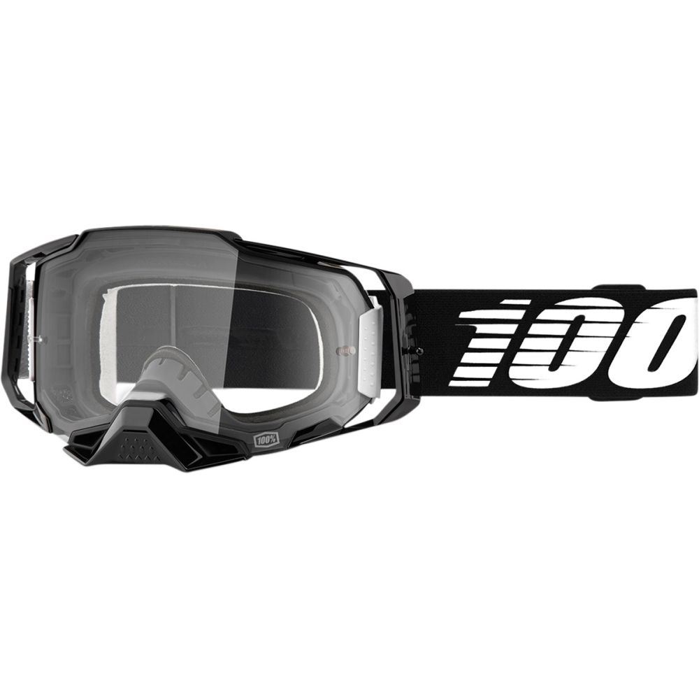 100% Armega Schwarz MX MTB Brille klar