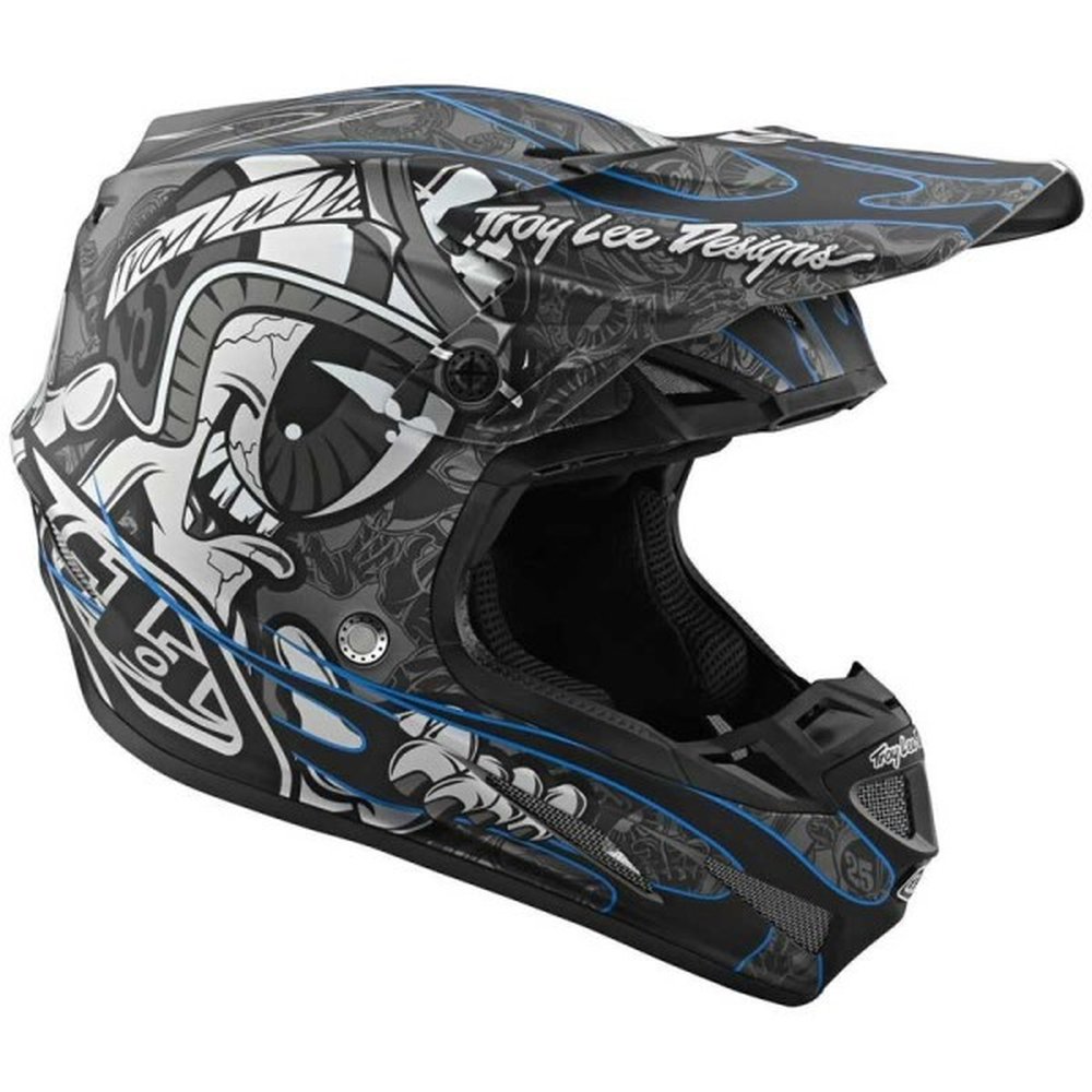 TROY LEE DESIGNS SE4 Eyeball Motcross Helm blau