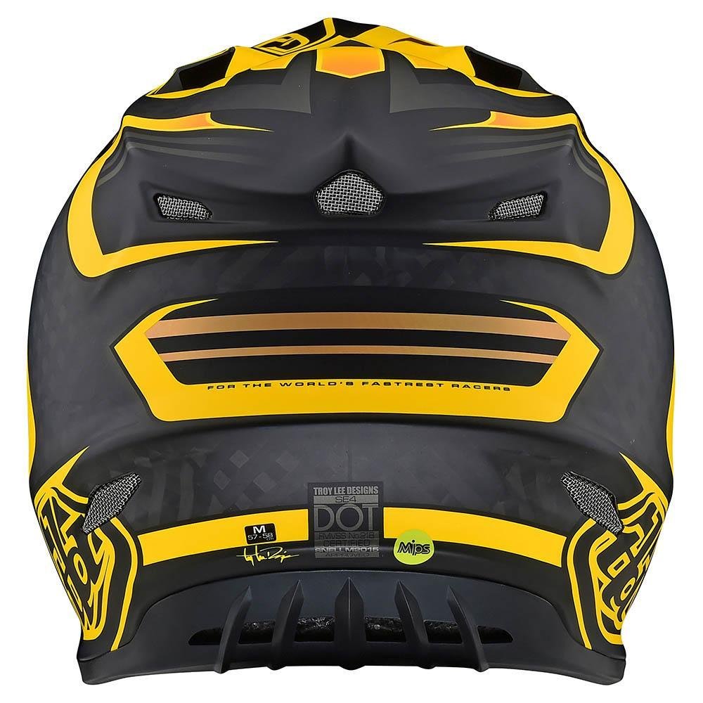 TROY LEE DESIGNS SE4 Carbon Flash Motocross Helm schwarz gelb