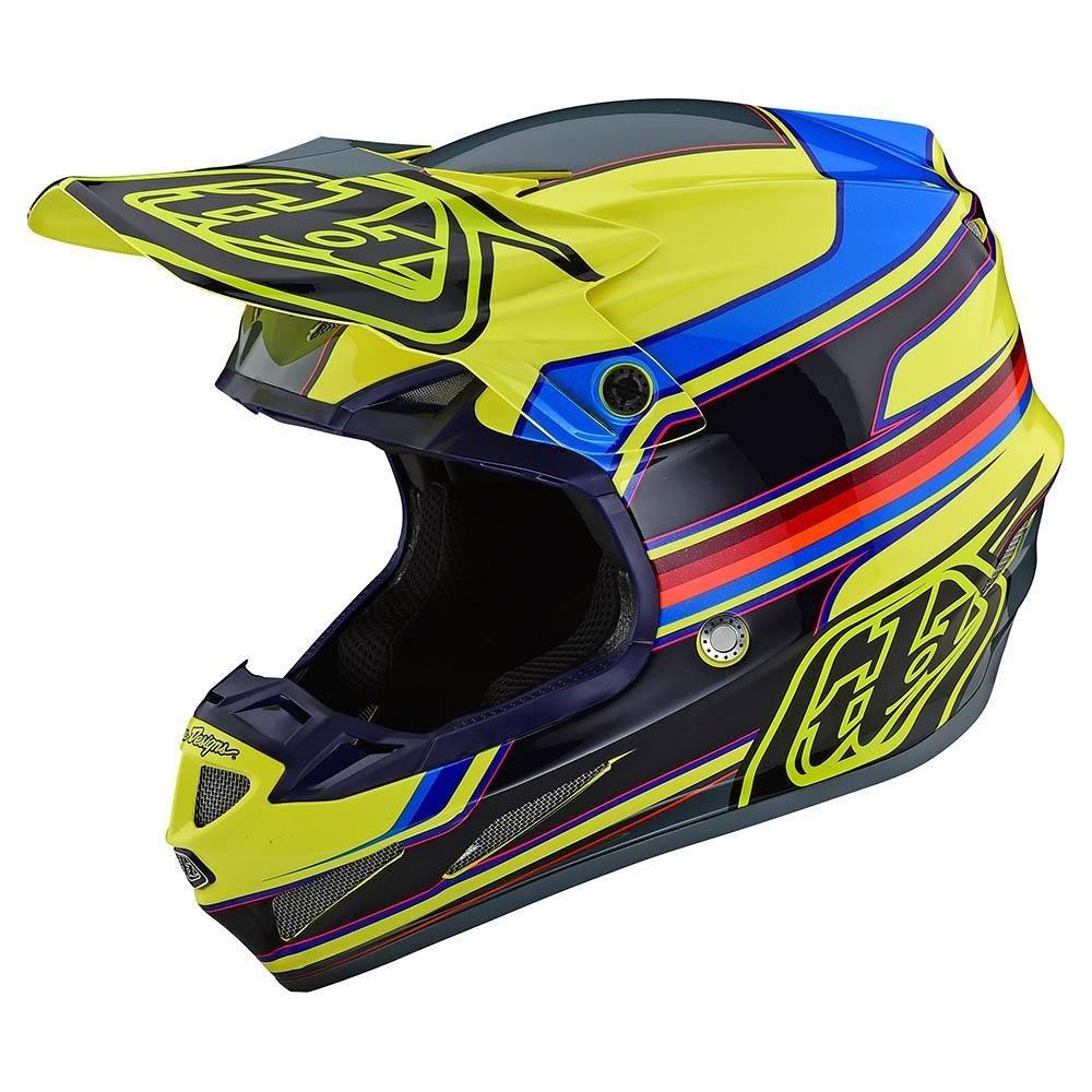 TROY LEE DESIGNS SE4 Speed Motocross Helm gelb grau