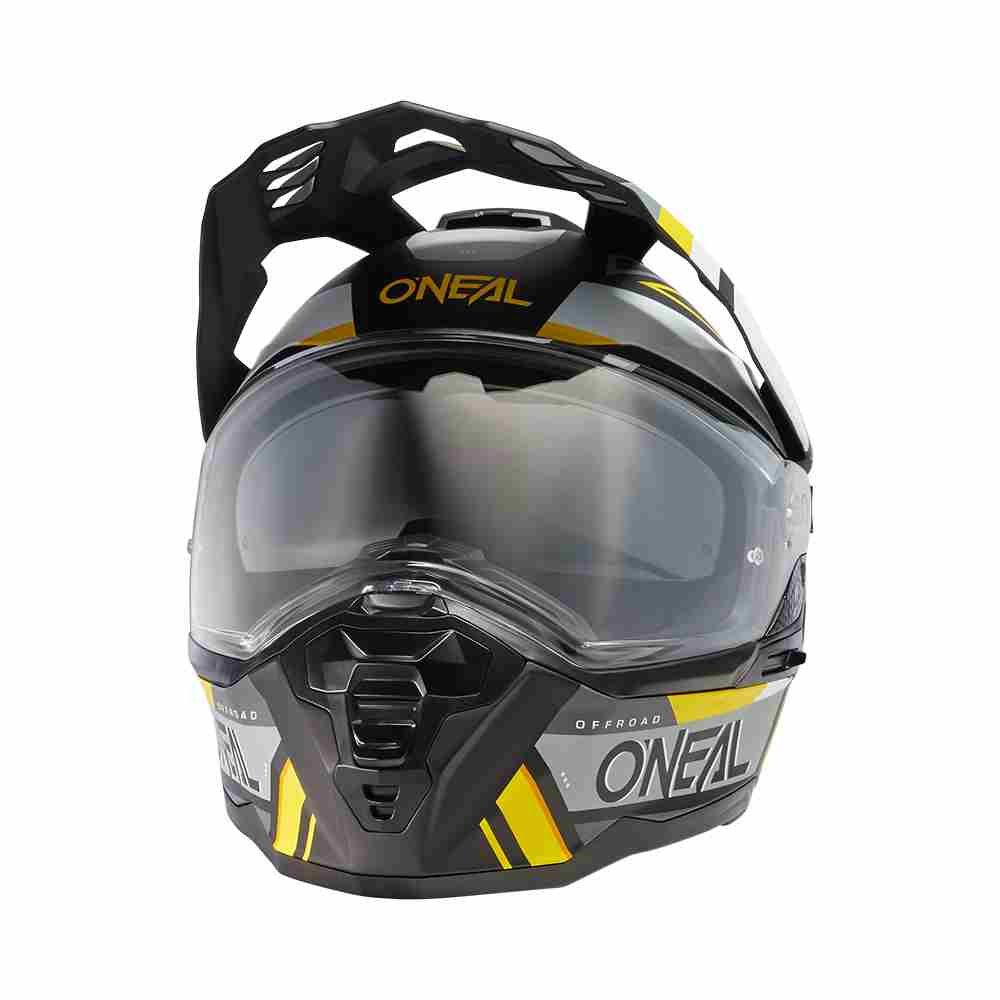 ONEAL D-SRS Square Enduro Motorrad Helm schwarz grau neon gelb