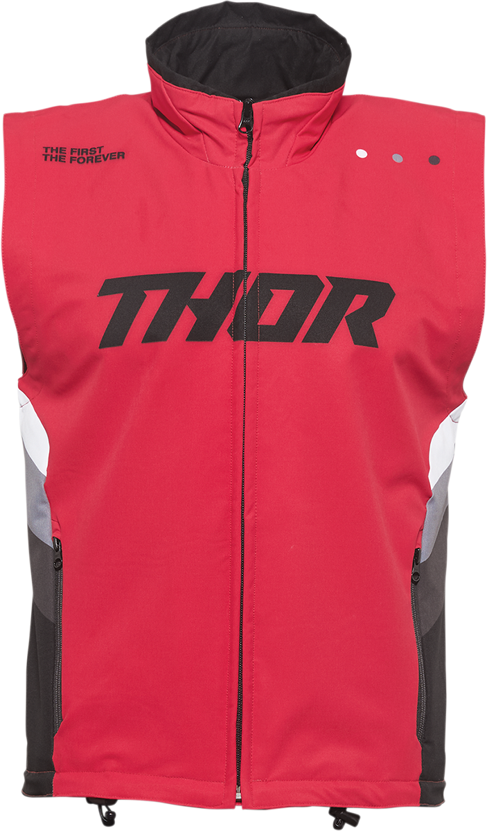 THOR Warmup Weste rot schwarz