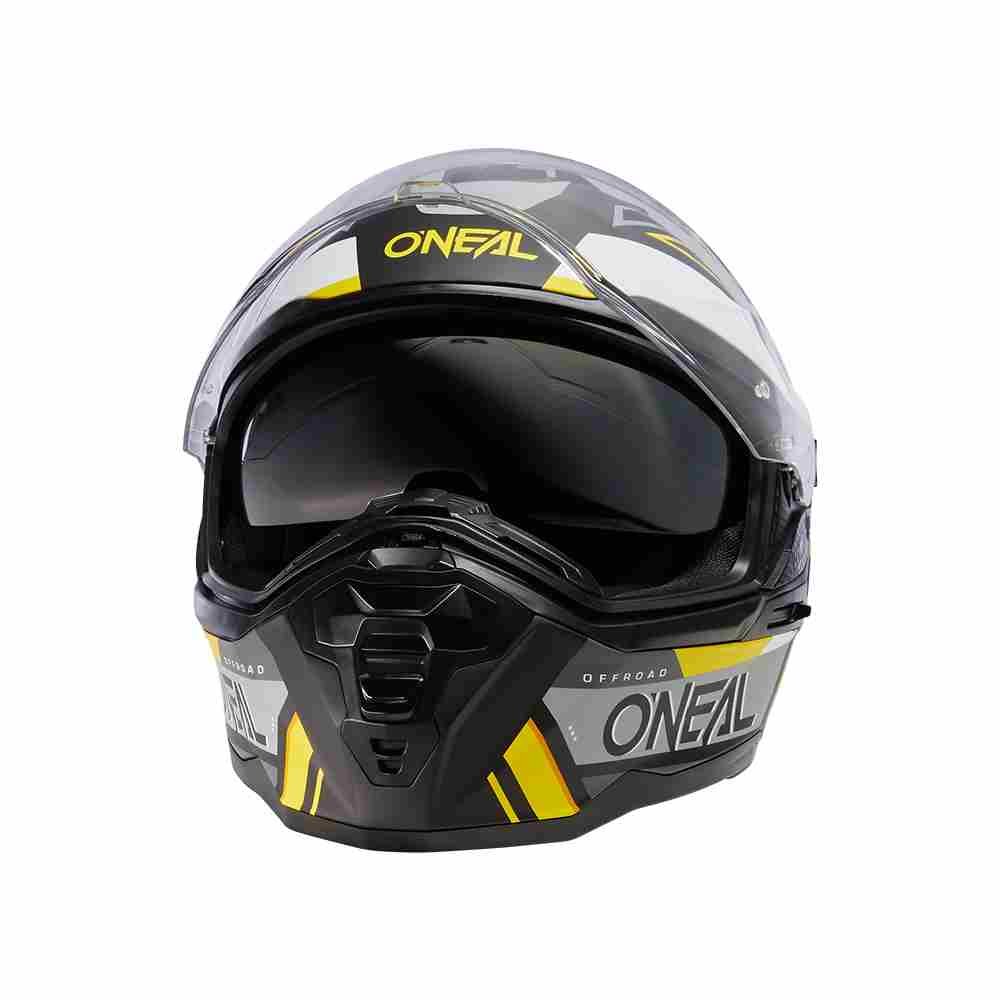 ONEAL D-SRS Square Enduro Motorrad Helm schwarz grau neon gelb