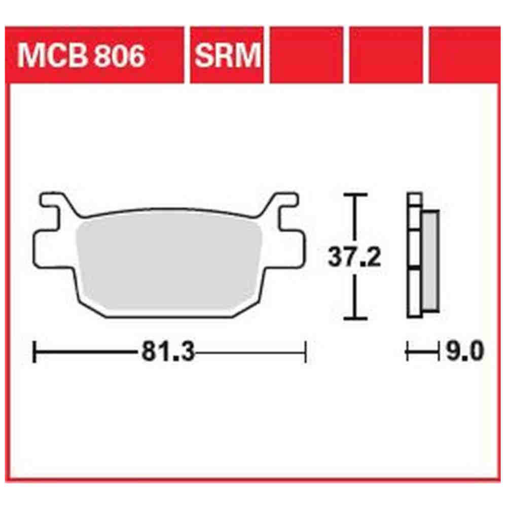 TRW MCB806SRM Sintermetall-Bremsbelag-Satz Organic Offroad Scooter