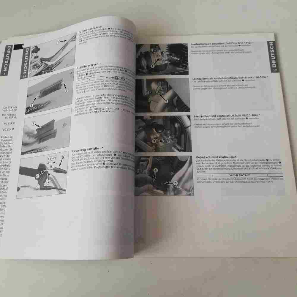 KTM 50 SXR Adventure Pro Junior/Senior 1999 Motorrad-Handbuch gebraucht
