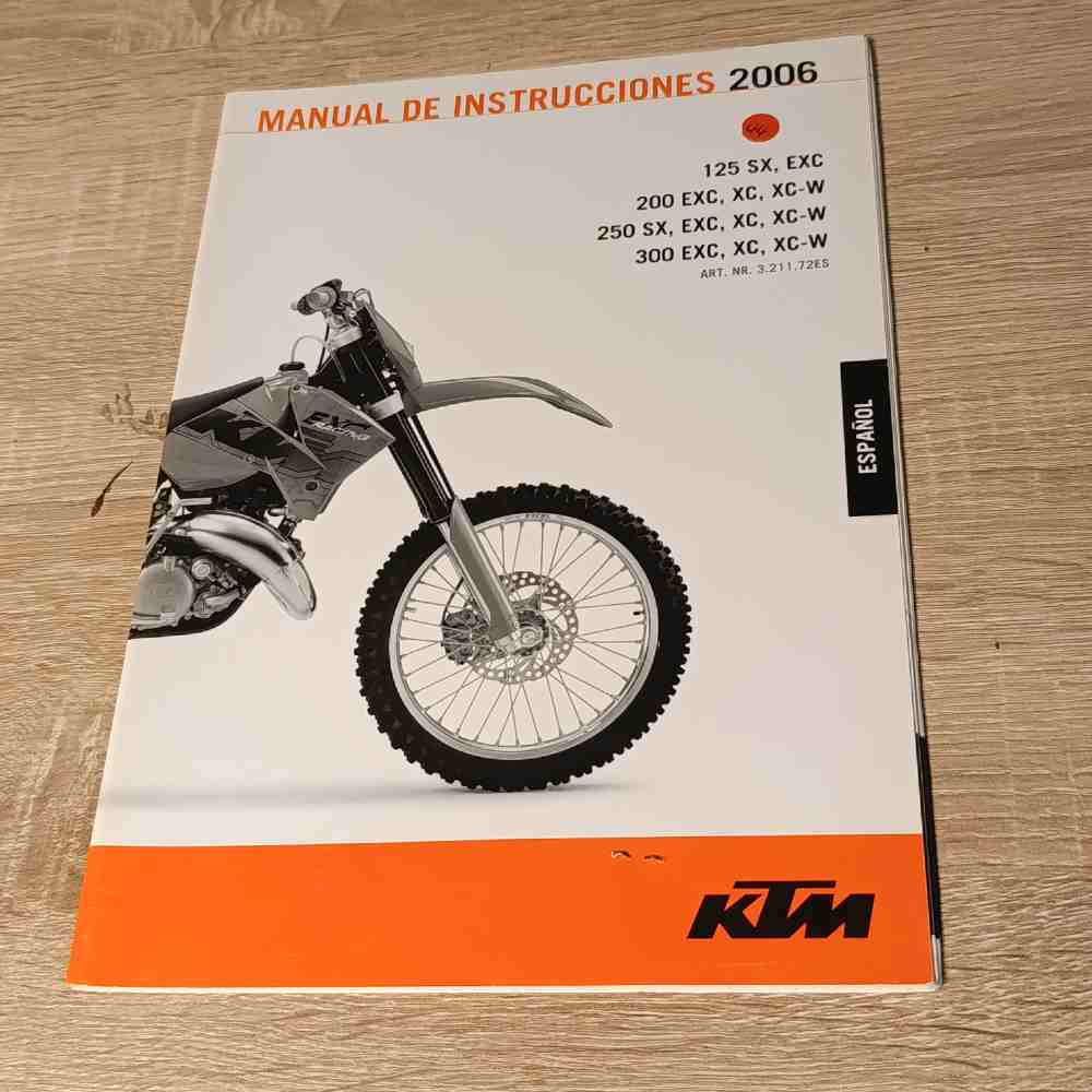 KTM SX/EXC 125 EXC/XC/XC-W 200 SX/EXC/XC/XC_W 250 EXC/XC/XC-W 300 2006 3.211.72ES Motorrad-Handbuch gebraucht