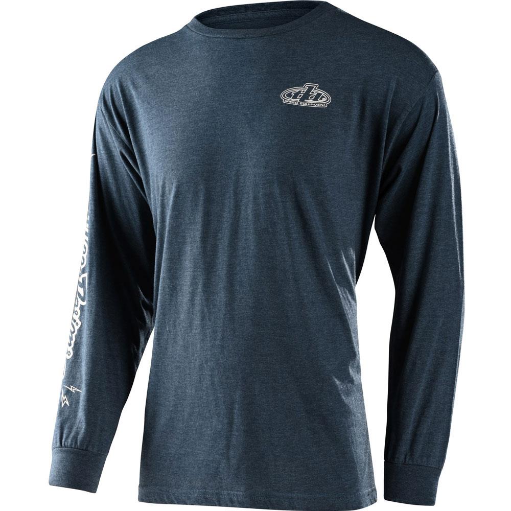 TROY LEE DESIGNS Pistonbone LS T-Shirt blau heather TROY LEE DESIGNS Pistonbone LS T-Shirt blau heather