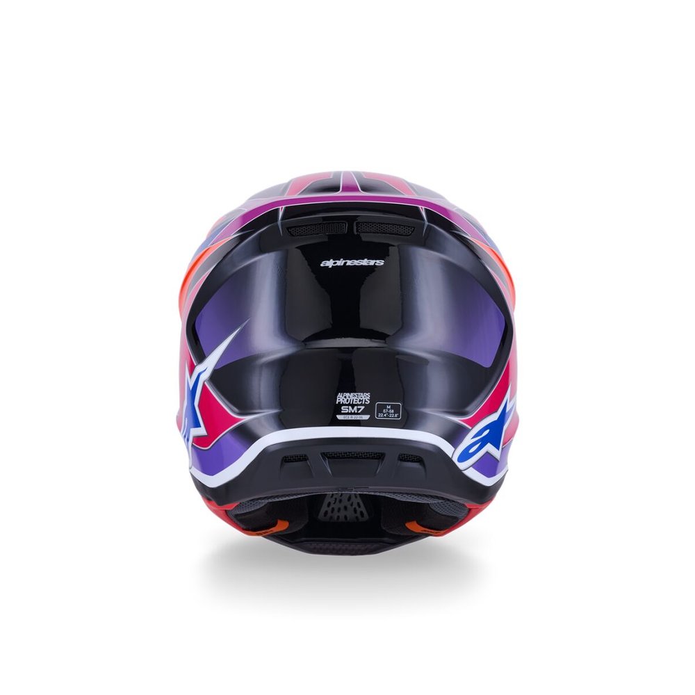 ALPINESTARS Supertech M7 Fuse Motocross Helm blau/lila/pink ALPINESTARS Supertech M7 Fuse Motocross Helm blau/lila/pink
