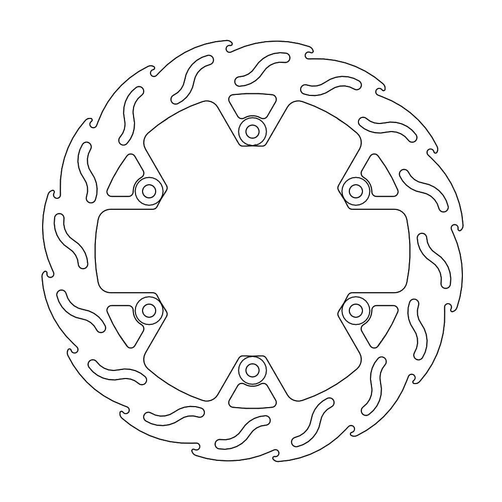 MOTO-MASTER Bremsscheibe Flame hinten MOTO-MASTER Bremsscheibe Flame hinten