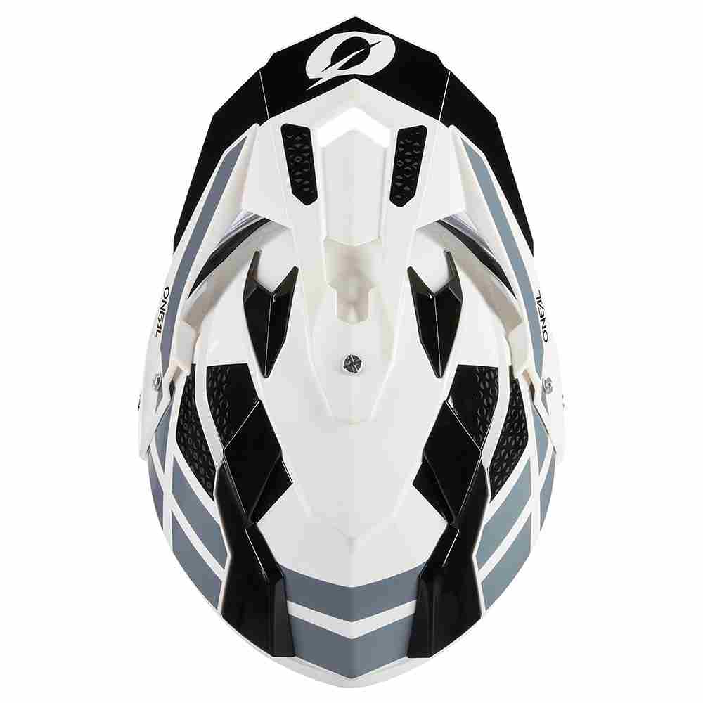 ONEAL Sierra R Enduro Motorrad Helm weiss schwarz grau