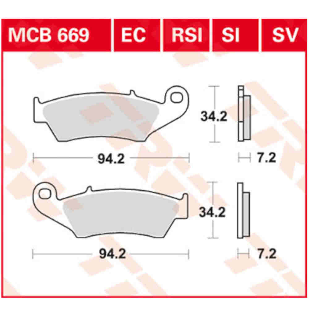 TRW Lucas MCB669SI Sintermetall-Bremsbelag-Satz Offroad