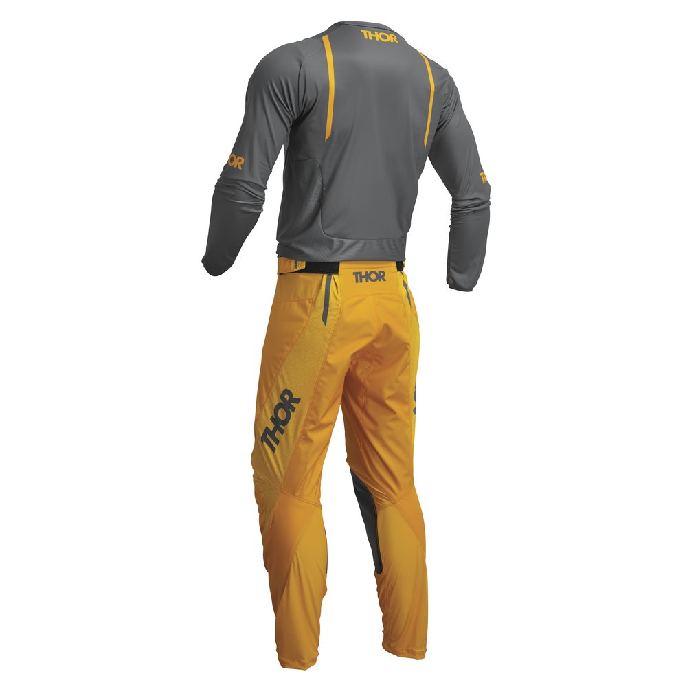 THOR Pulse Mono MX MTB Jersey grau gelb THOR Pulse Mono MX MTB Jersey grau gelb