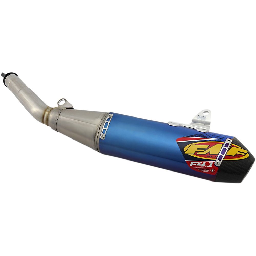 FMF Factory 4.1 RCT Endschalldämpfer Titan blau eloxiert + Carbonendkappe blau Yamaha