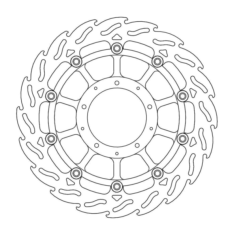MOTO-MASTER Bremsscheibe Flame vorne links schwarz