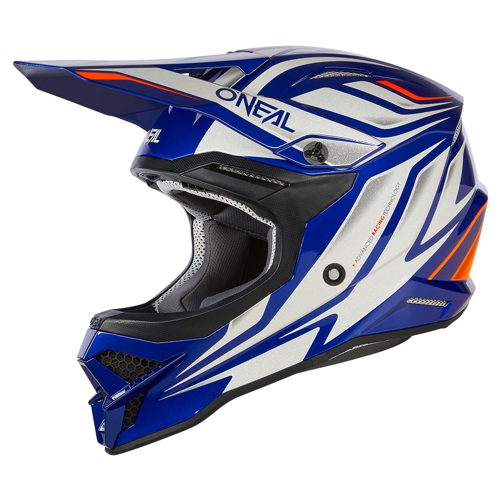 ONEAL 3 SRS Motocross Helm Vertical V.23 blau weiss