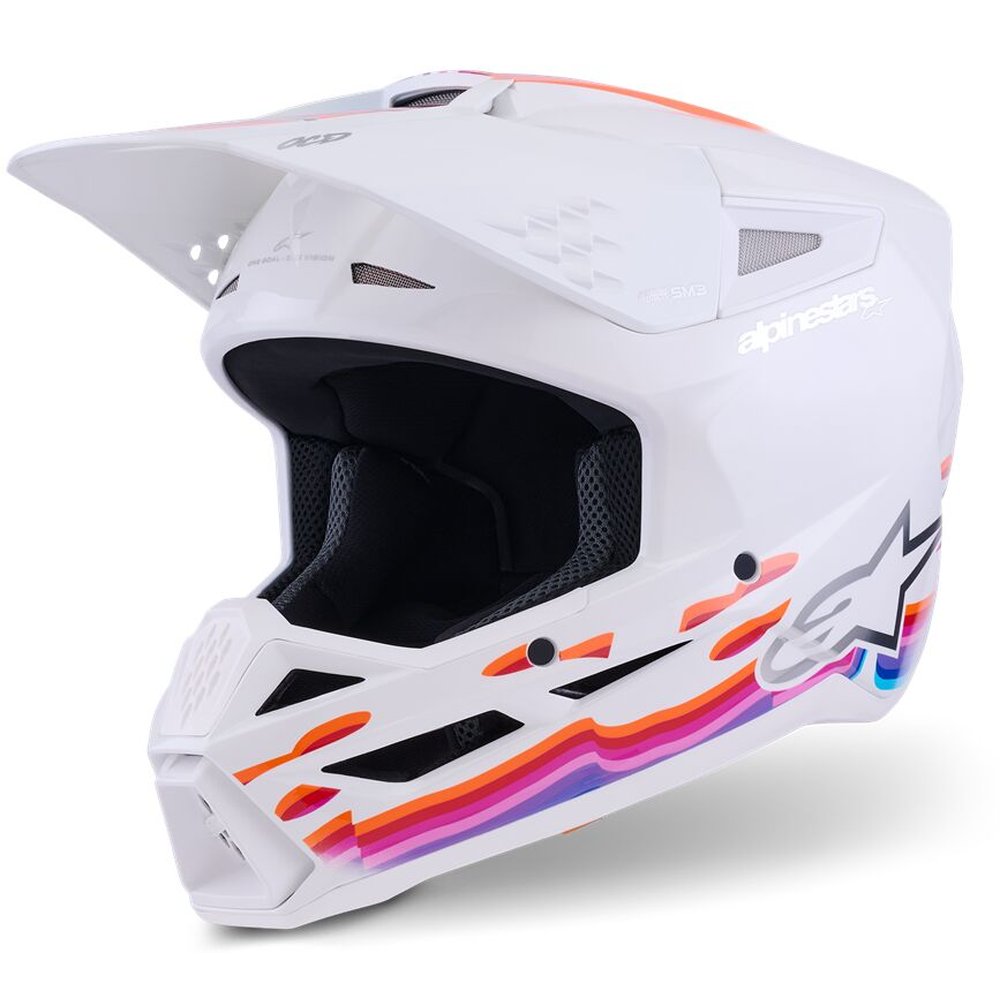 ALPINESTARS Supertech M3 Force Motocross Helm weiss-glossy ALPINESTARS Supertech M3 Force Motocross Helm weiss-glossy