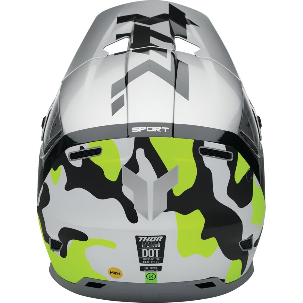 THOR Reflex Sport Motocross Helm Riot grau neon gelb