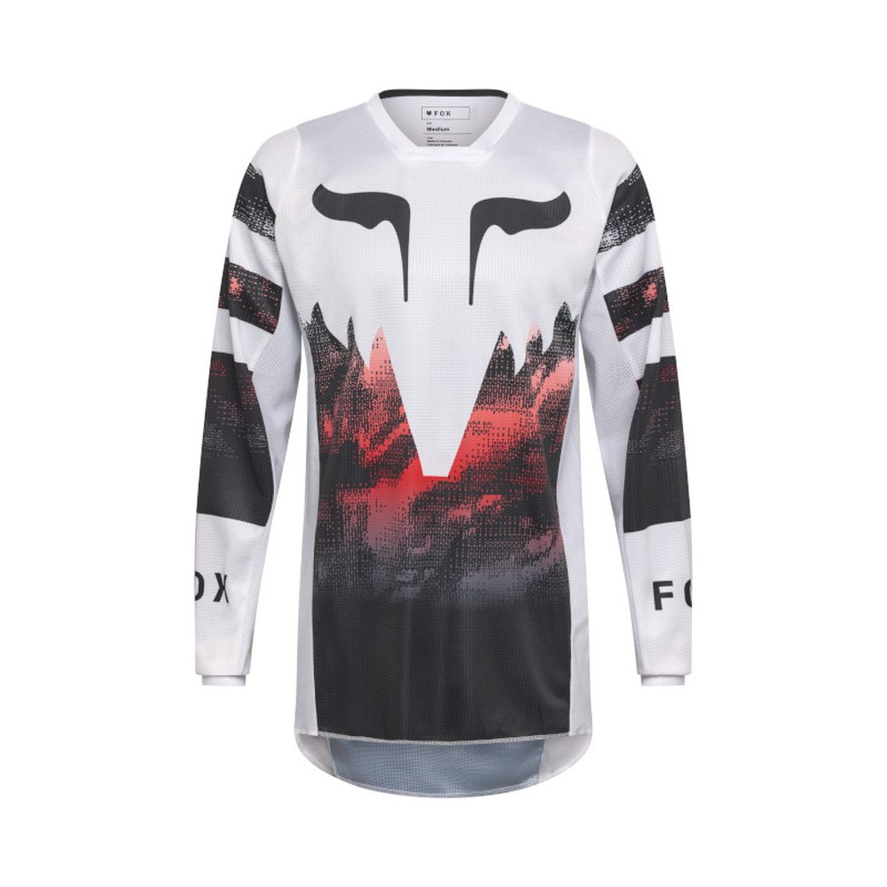 FOX 180 KAIROS JERSEY Weiss/Neon Rot