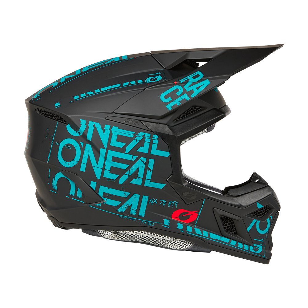 ONEAL 3SRS Motocross Helm Static schwarz teal ONEAL 3SRS Motocross Helm Static schwarz teal