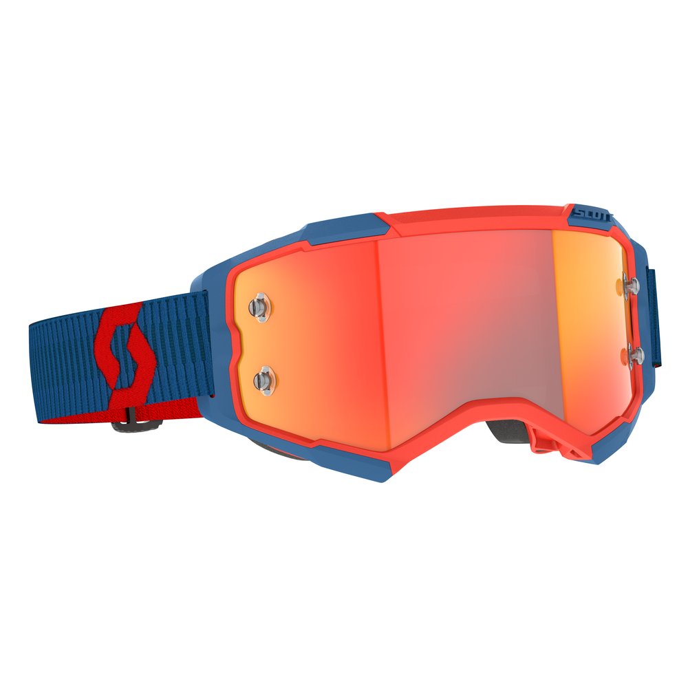 SCOTT Fury Brille dunkel blau neon rot