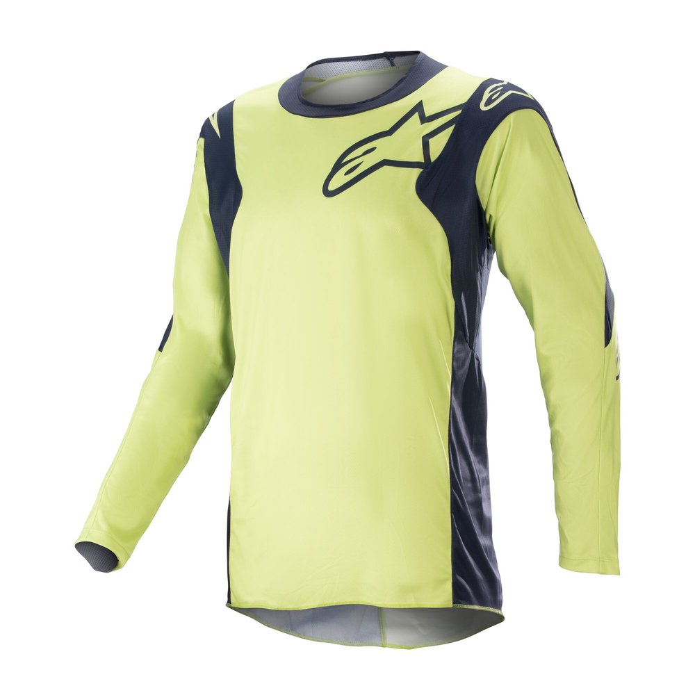 ALPINESTARS Racer Hoen MX MTB Jersey neon-grün blau ALPINESTARS Racer Hoen MX MTB Jersey neon-grün blau