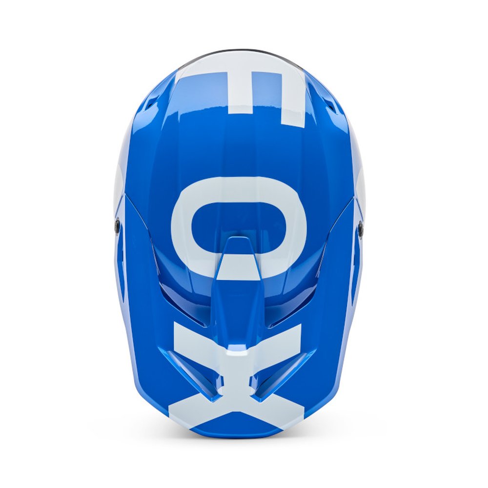 FOX V1 SHIELD Motocross Helm Blau