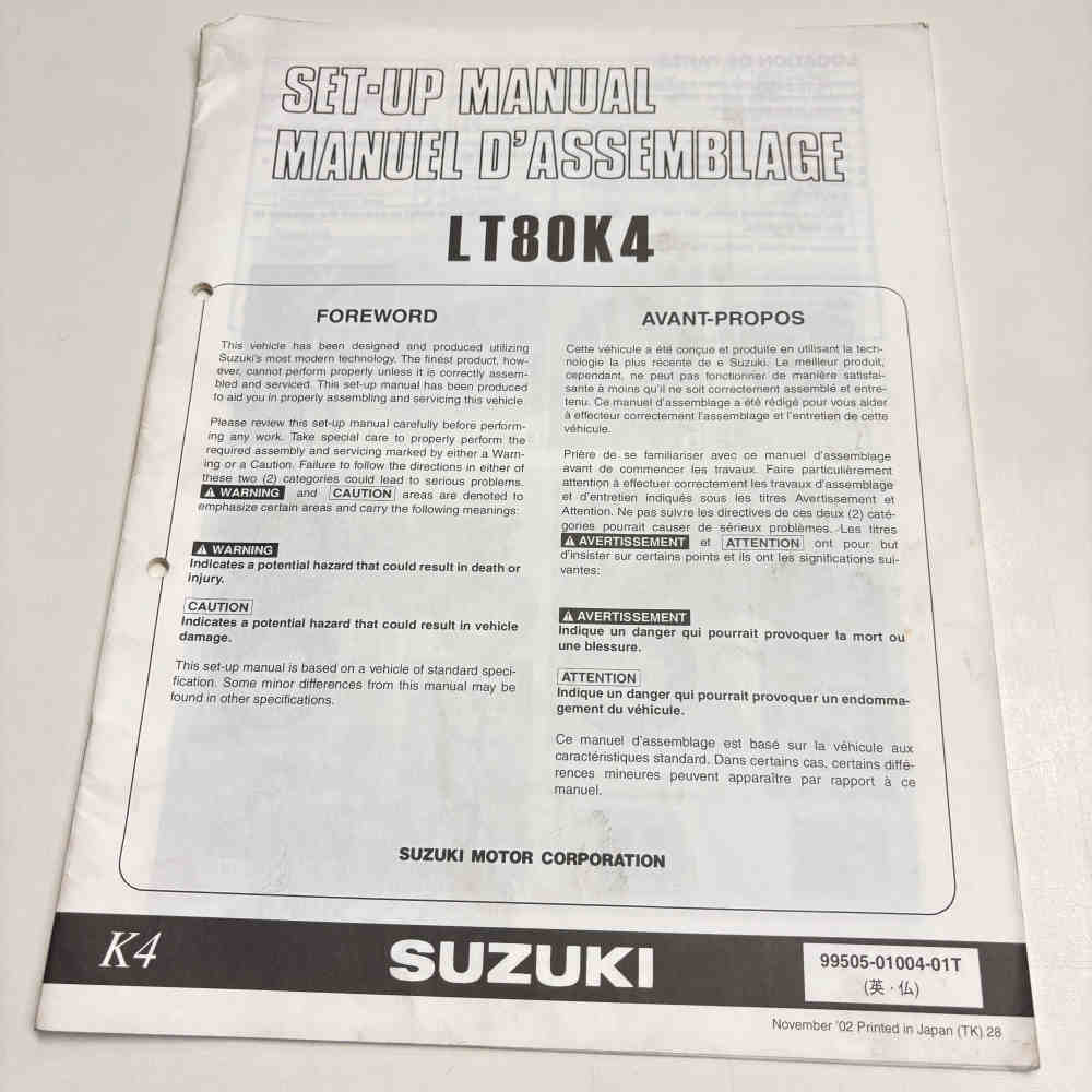 SUZUKI LT 80 K4 99505-01004-01T Montageanleitung gebraucht