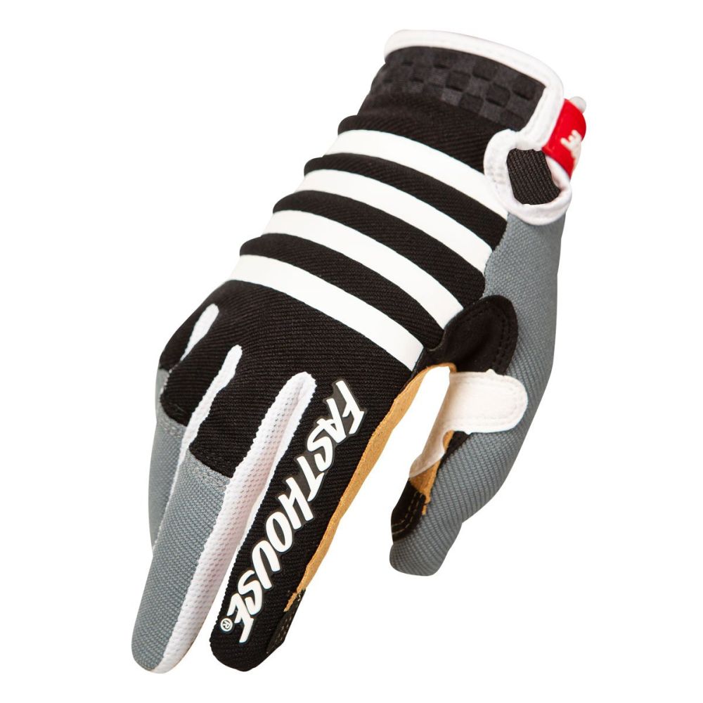 FASTHOUSE Speed Style Striper MX MTB Handschuhe schwarz grau
