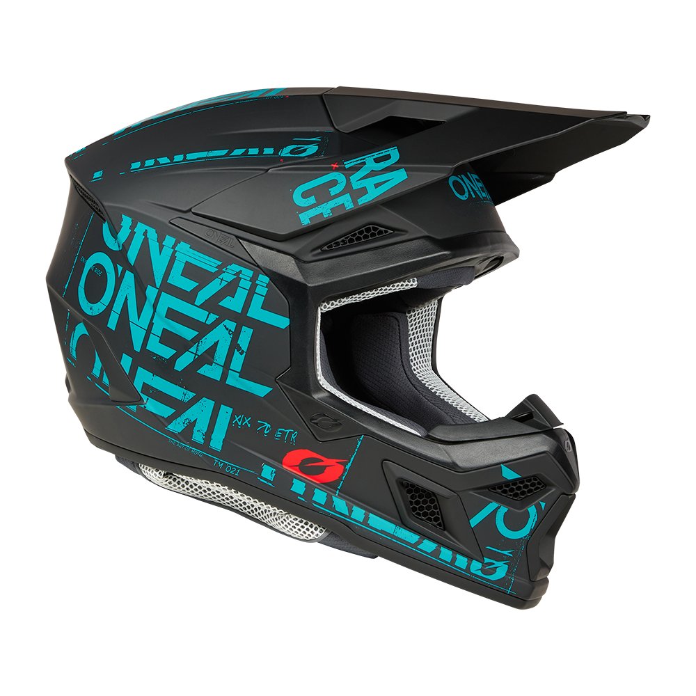 ONEAL 3SRS Motocross Helm Static schwarz teal ONEAL 3SRS Motocross Helm Static schwarz teal
