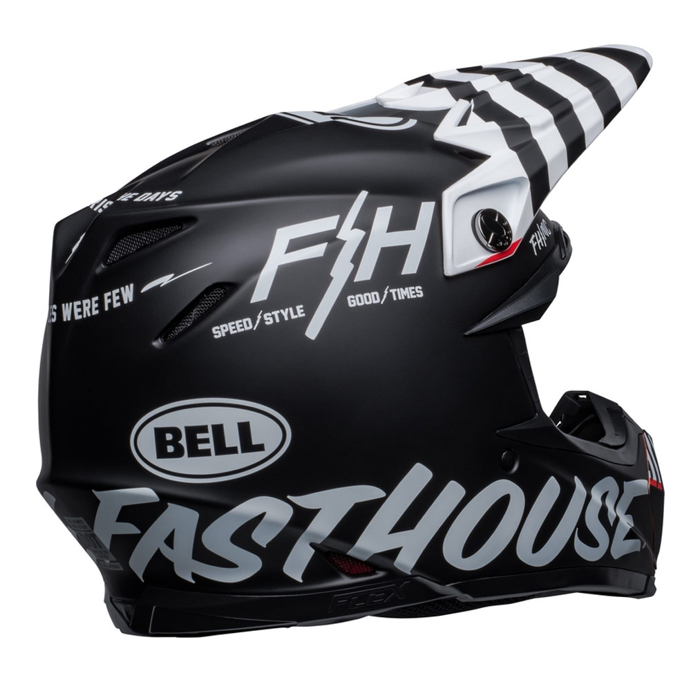 BELL Moto-9s Flex Fasthouse Crew Motocross Helm schwarz weiss BELL Moto-9s Flex Fasthouse Crew Motocross Helm schwarz weiss