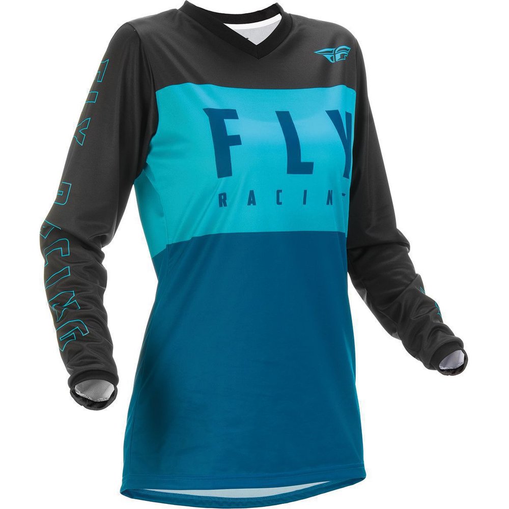 FLY F-16 Frauen MX MTB Jersey blau türkis schwarz