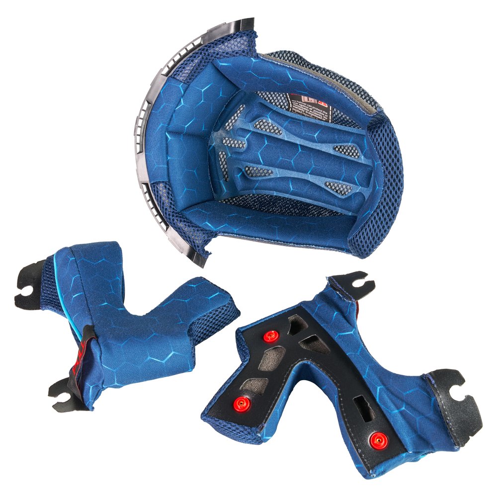 KINI RED BULL Liner & Cheek Pads MXC1 Motocross Helm blau